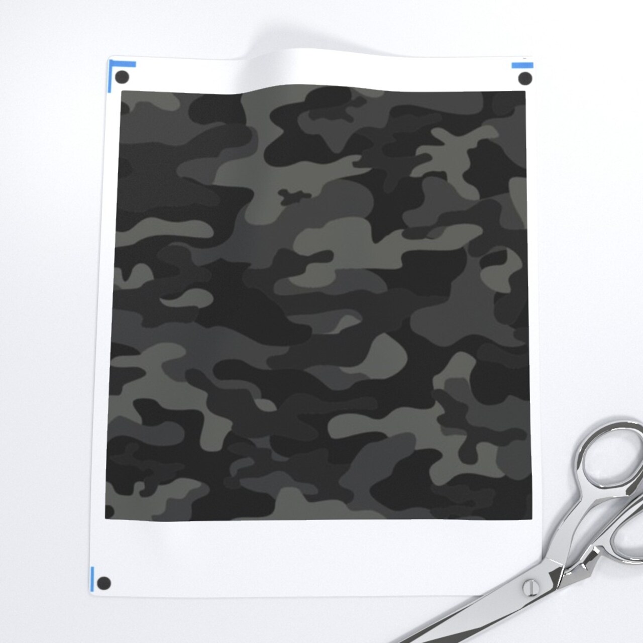 Camo Black Gray Camouflage Athletic Custom Printed Fabric by Spoonflower Various Fabrics by the Yard or Fat Quarter